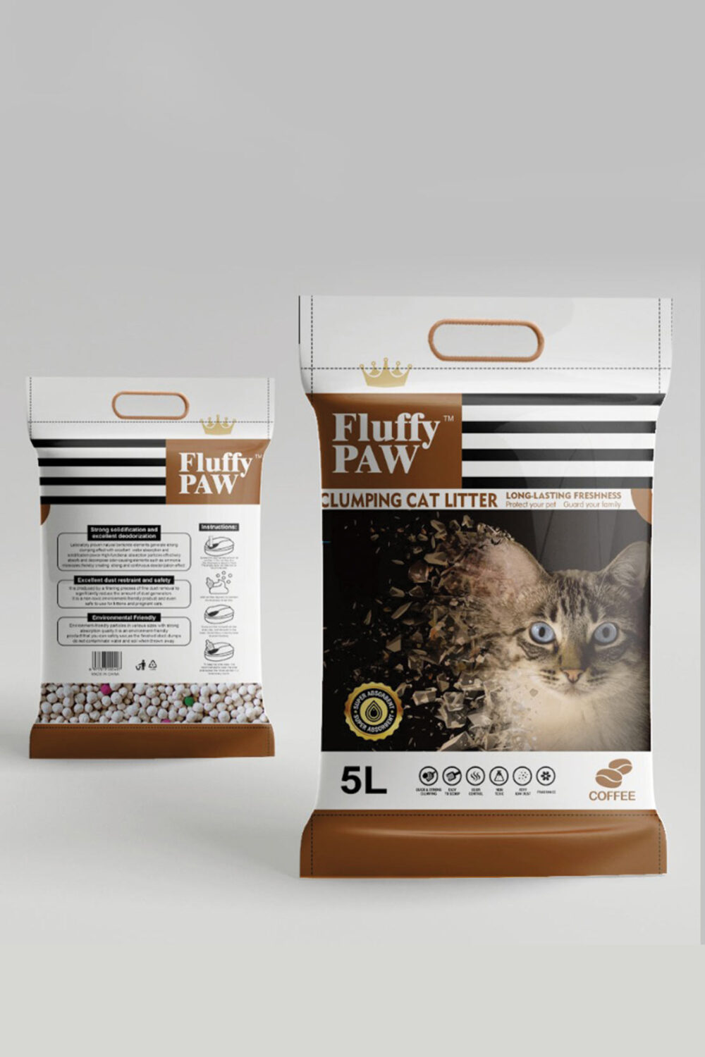 FLUFFY PAW Cat Litter Coffee