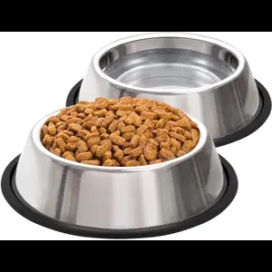 Stainless Steel Cat & DOG Bowl – Non-Slip Feeding Dish - Image 2