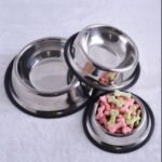 Stainless Steel Cat & DOG Bowl – Non-Slip Feeding Dish