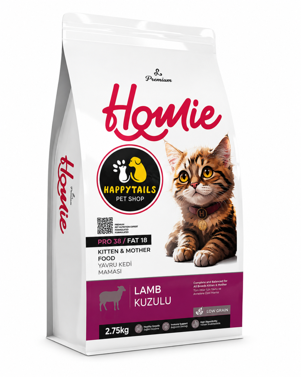 Homie Pro 38/18 Kitten & Mother Cat Food – Lamb