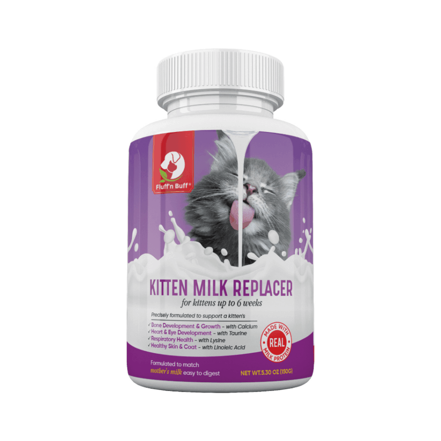 Fluff n Buff Kitten Milk Replacer 150g – Complete Nutrition for Newborn Kittens