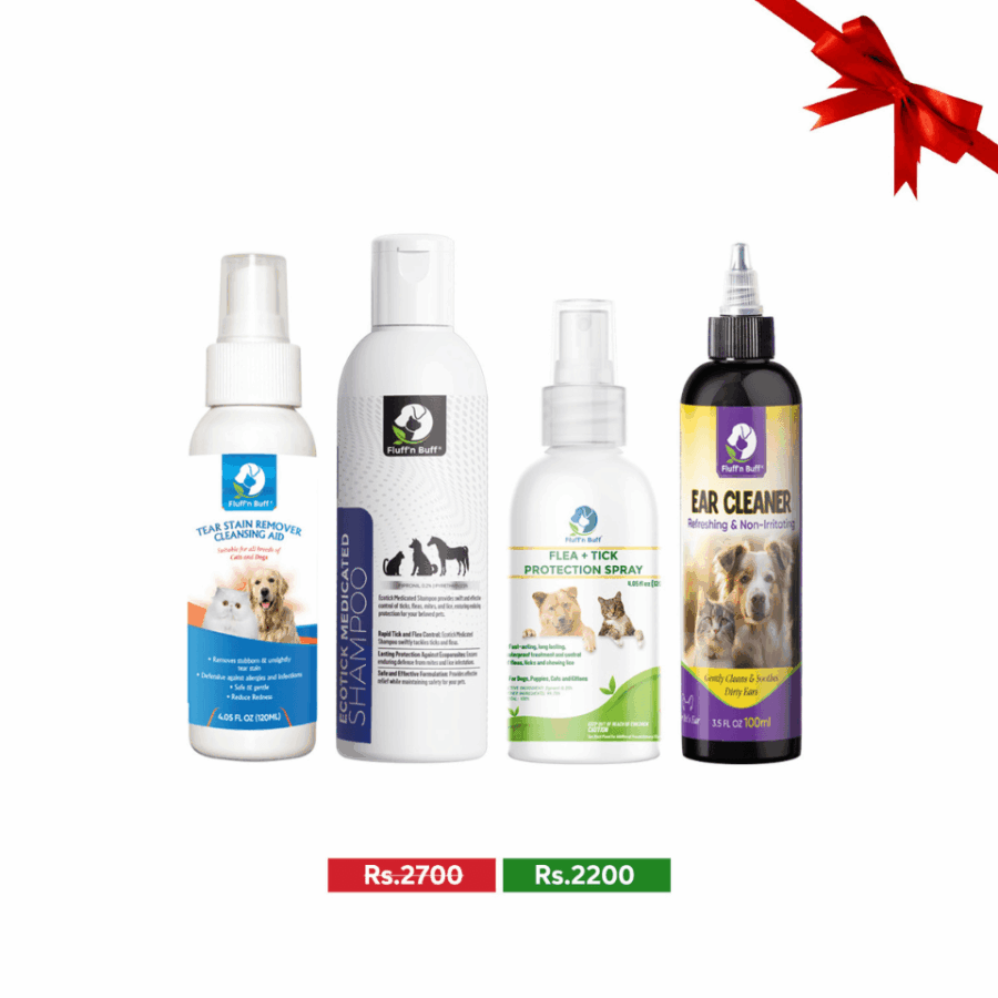 Fluff n Buff Clean & Shield Care Kit for Dogs & Cats