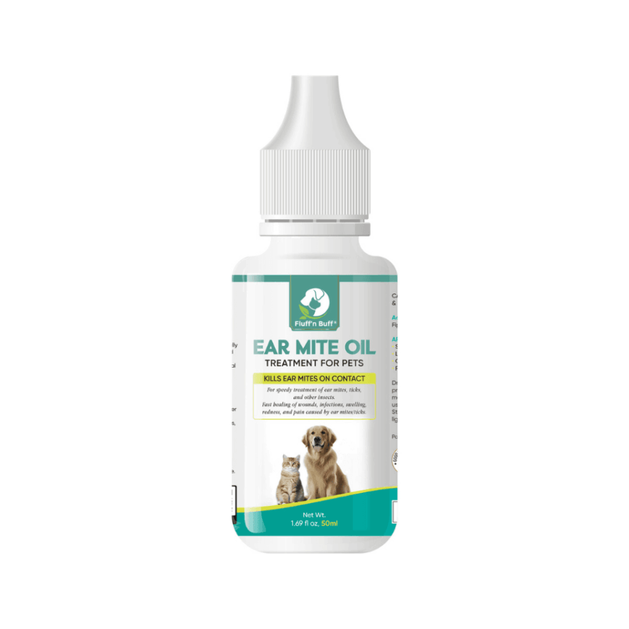 Fluff n Buff Ear Mite Oil for Cats & Dogs