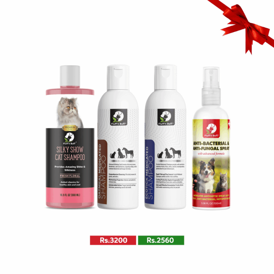 Fluff n Buff Complete Cat Skin Therapy Bundle